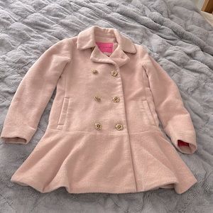 Betsey Johnson coat with peplum.